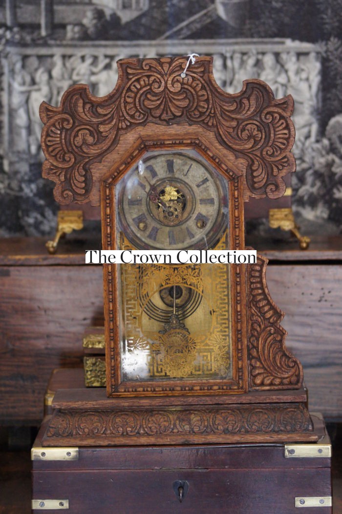 Antique Ingraham'S Gingerbread Mantle Clock ND