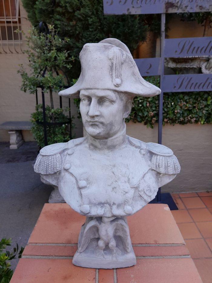 Large Concrete Napoleon Bust In Full Military Regalia - Image 3