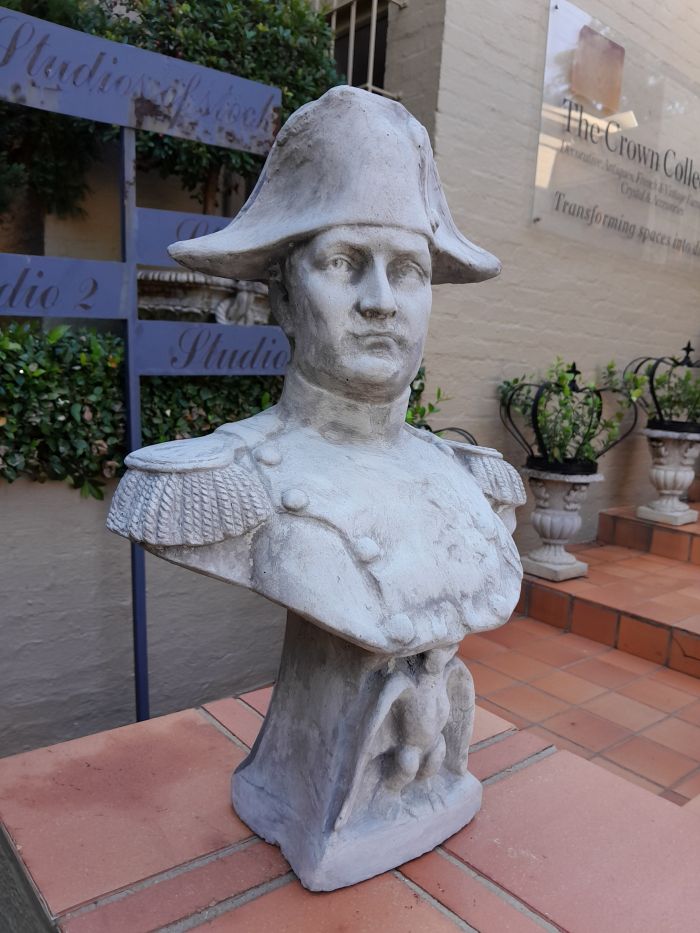 Large Concrete Napoleon Bust In Full Military Regalia - Image 4