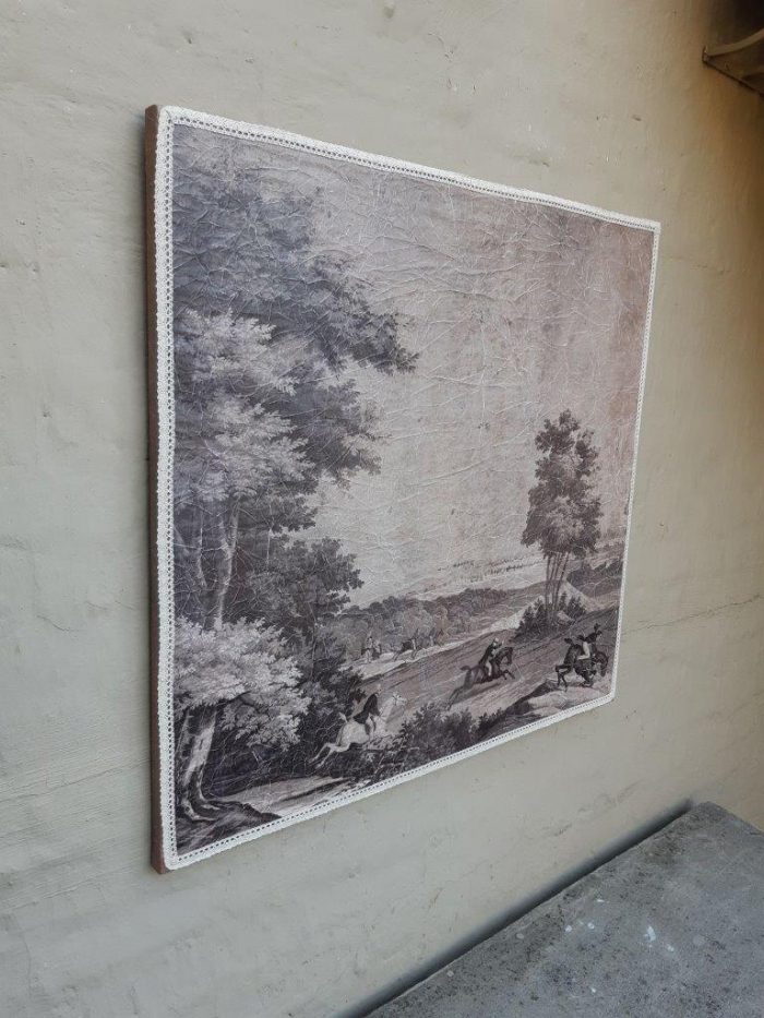 A Medium size Wall Panel Painting depicting a hunting scene - Image 5