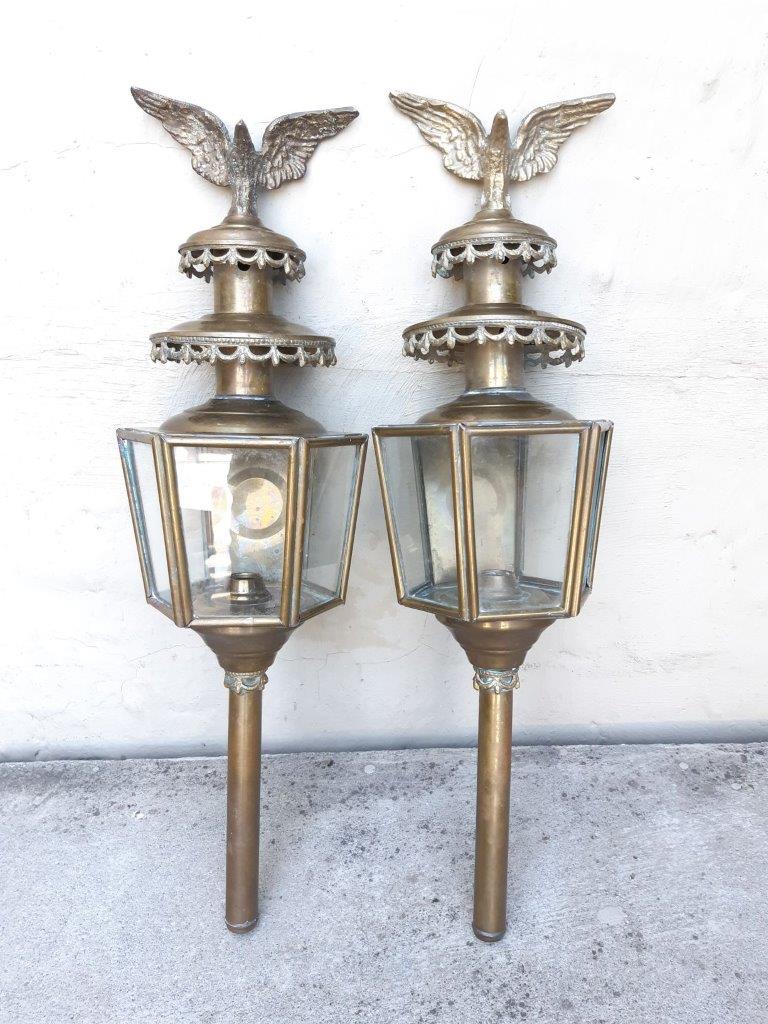 antique japanese brass lamps