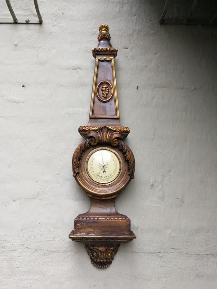 Massive Carved Heavy Giltwood Barometer. 1200cmh Made In Western Germany  From An Estate Sale In The Usa - Image 2