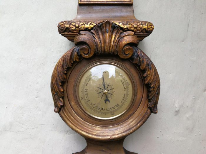 Massive Carved Heavy Giltwood Barometer. 1200cmh Made In Western Germany  From An Estate Sale In The Usa - Image 4