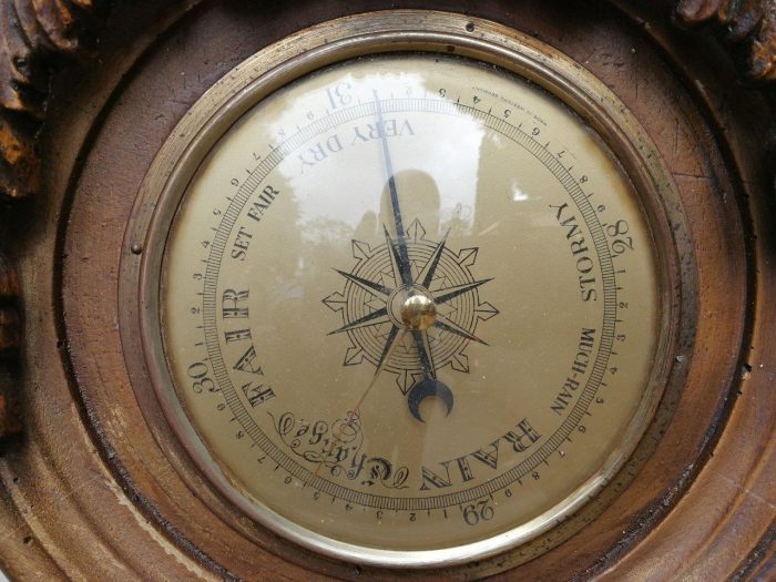 Massive Carved Heavy Giltwood Barometer. 1200cmh Made In Western Germany  From An Estate Sale In The Usa - Image 5