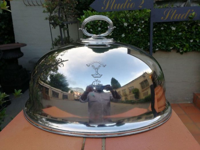 Large Victorian Silver Plated Meat Dome