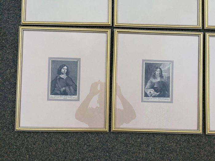 A Set Of 8 Framed Portraits Of Flemish Painters, Engravers And Architects - Image 4