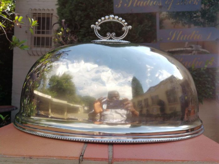 A 19th century silver-plate food dome