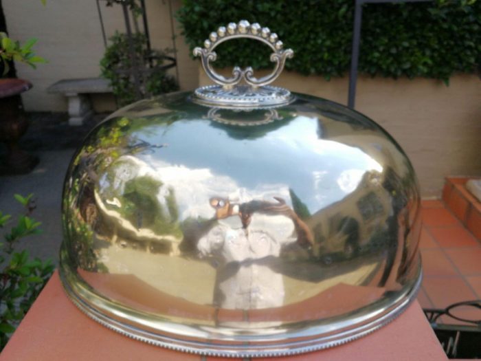 A 19th century silver-plate food dome - Image 3