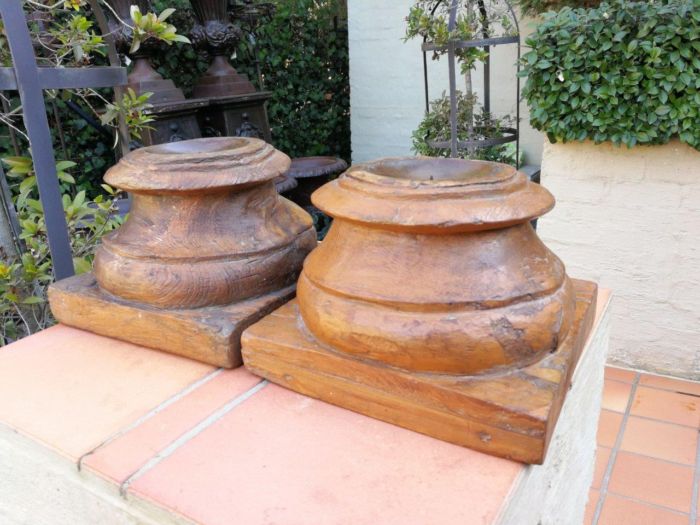 Carved Wooden Square top Candle holders or styling bases (SOLD INDIVIDUALLY) - Image 4