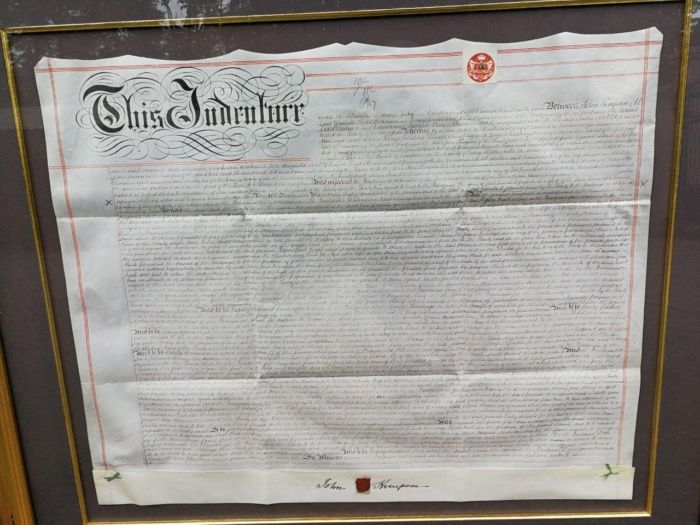 A Circa 1897 Framed Indenture In Pen And Ink On Parchment, Signed, And Bears Wax Seal - Image 4