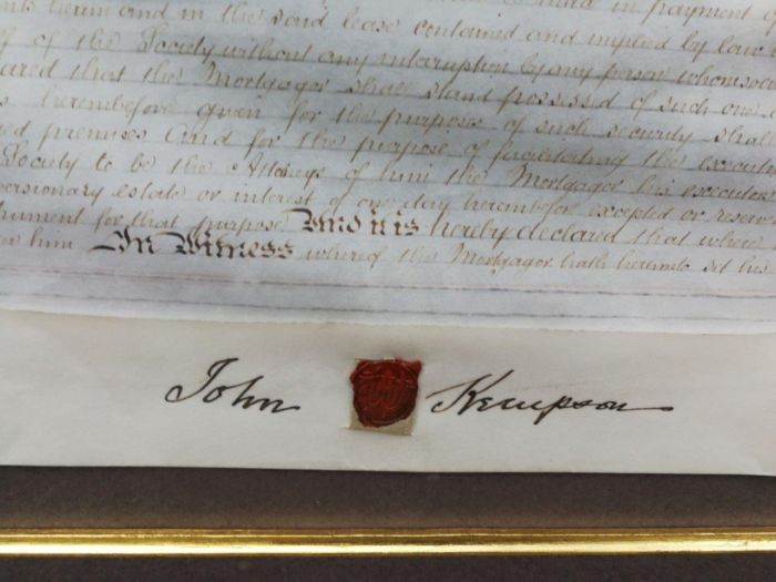 A Circa 1897 Framed Indenture In Pen And Ink On Parchment, Signed, And Bears Wax Seal - Image 5