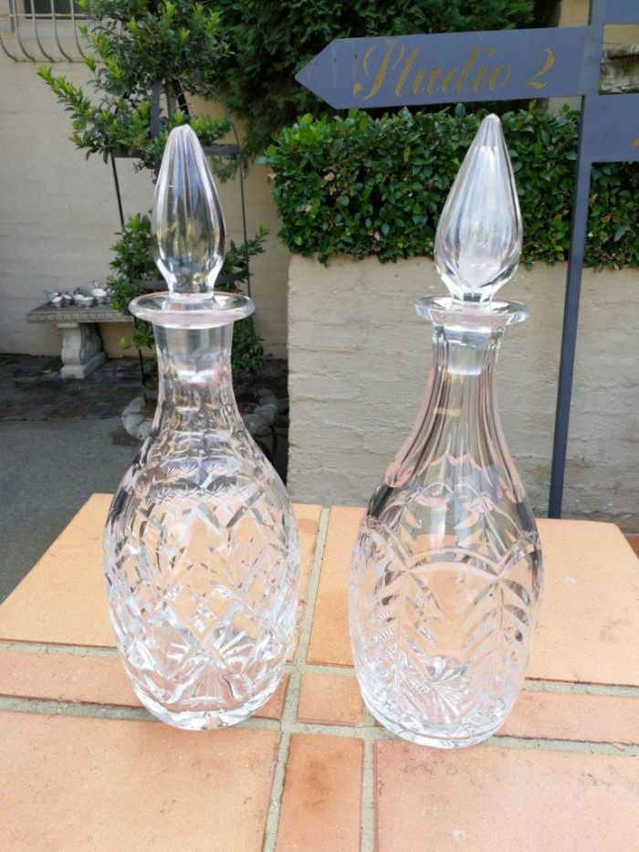 A Pair Of Cut Glass Decanters - Image 2