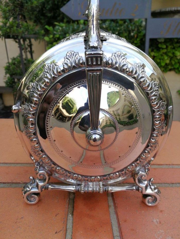 A Rare Victorian Sheffield Plate Biscuit, Chocolate, Sweet Barrel with Single Lid - Image 6