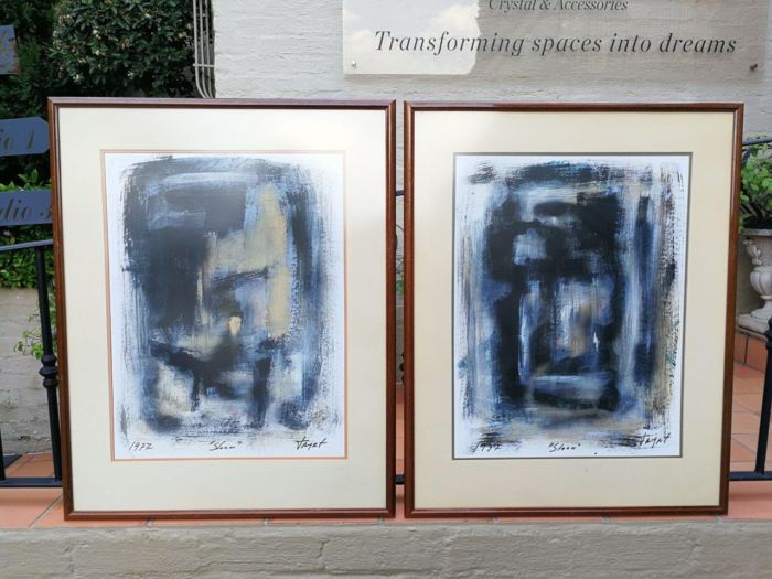 A Diptych Intitled Storm Signed Faÿet