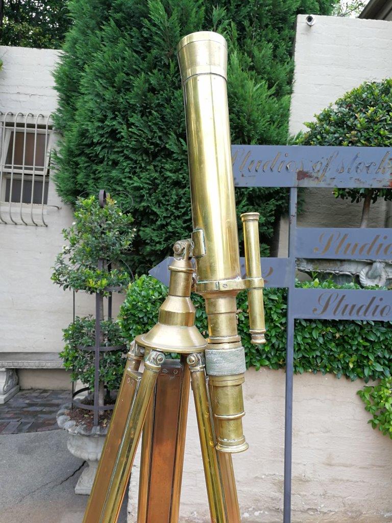 A Rare Antique Solid Brass Telescope - The Crown Collection
