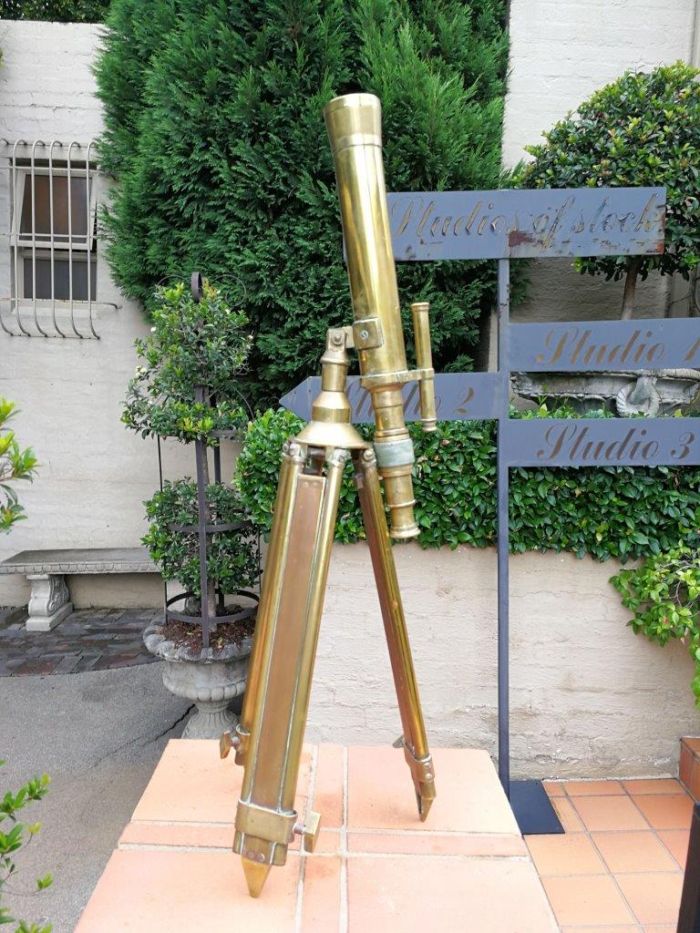 A Rare Antique Solid Brass Telescope - Image 5