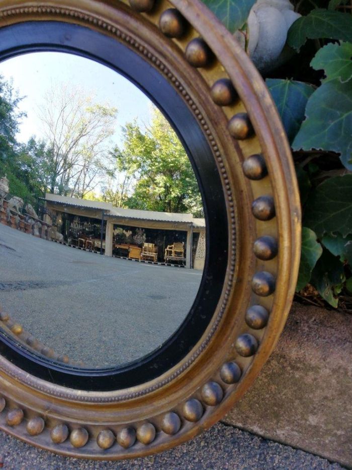 A Regency Gild Convex Mirror ND - Image 4