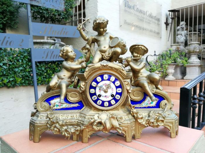 A 20th Century French Brass Clock