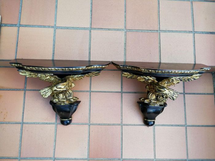 A 20th Century Pair Of Carved Wall Sconces - Image 3