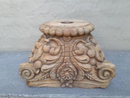 A 19th Century Achitectural Carved Wooden Corinthian Capital