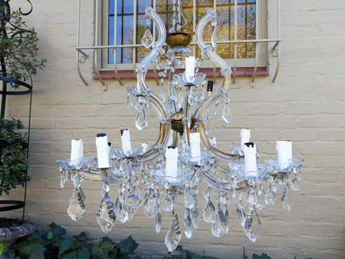 A Mid- 20th Century French Style Crystal Chandelier