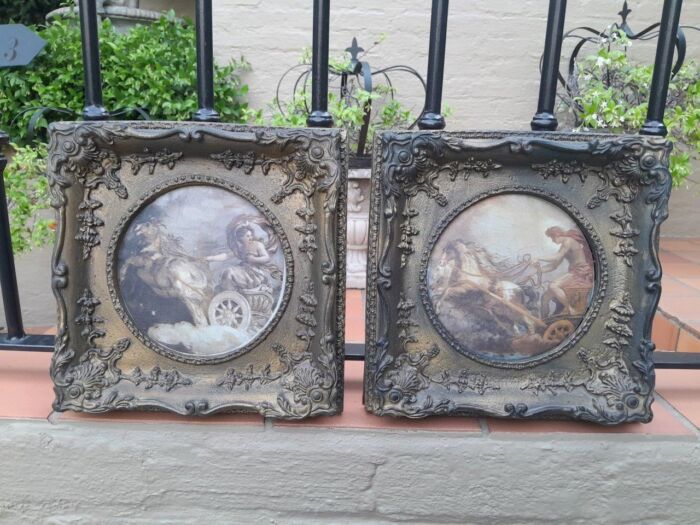 A 20th Century Set Of Six Assorted Gilt Framed Panels