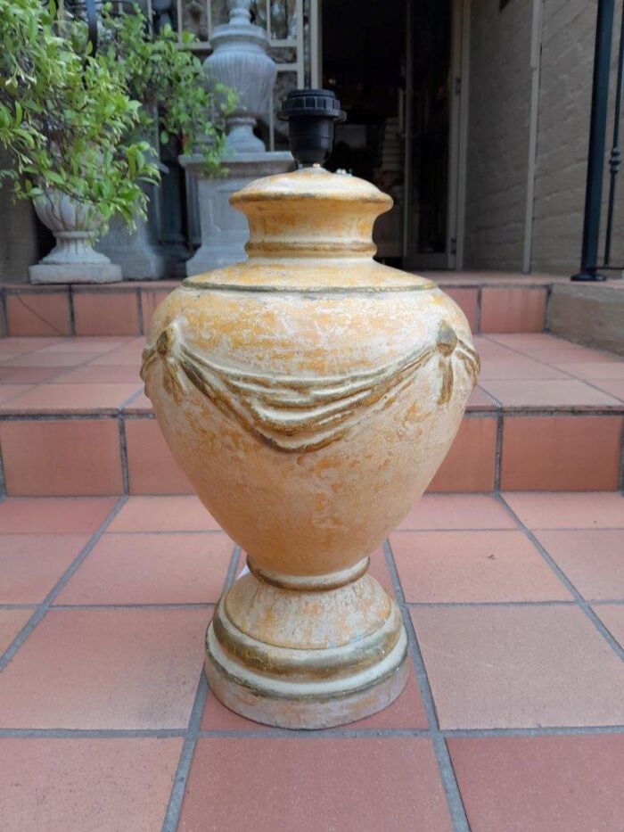 A Terracotta Colour Urn Shape Lamp Base