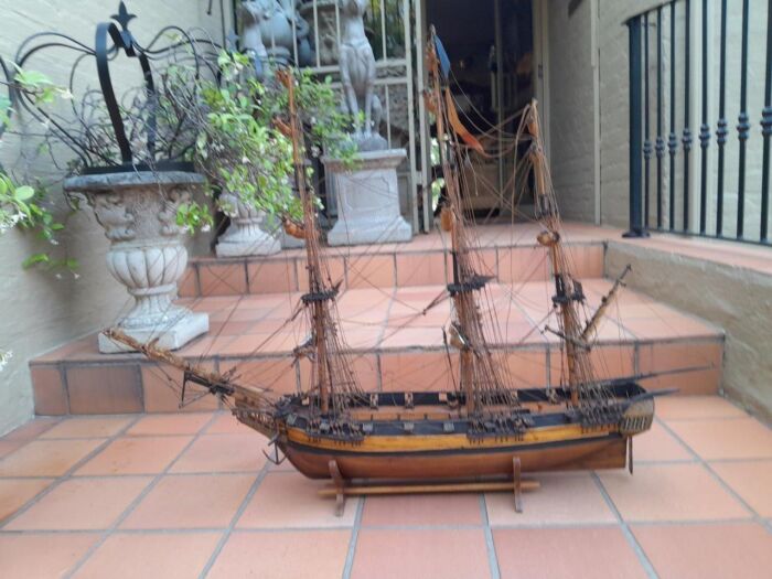 A 20th Century Hand-Made French Sailing Ship