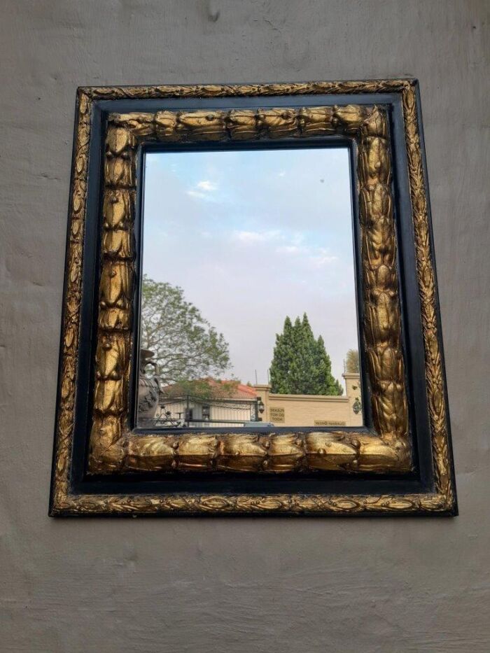 A 20th Century Gilt Painted And Ebonised Mirror - Image 2