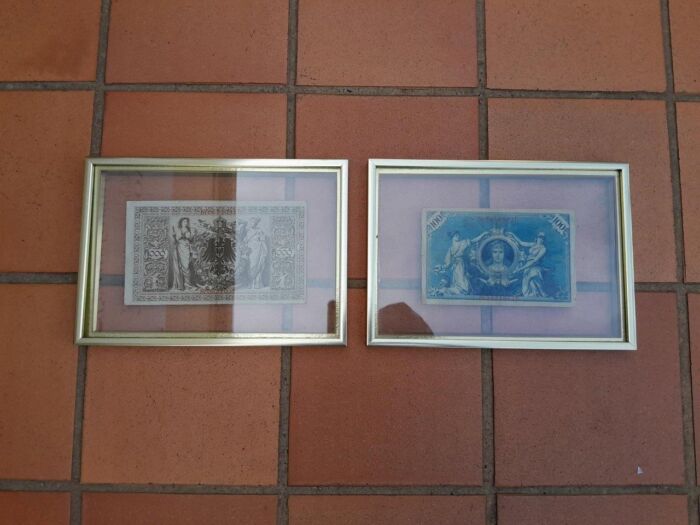 A Pair Of Gilt Framed German Bank Notes From 1903 And 1910 - Image 2