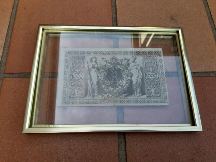 A Pair Of Gilt Framed German Bank Notes From 1903 And 1910 - Image 4