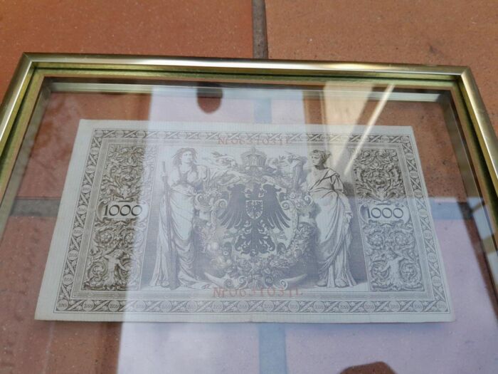 A Pair Of Gilt Framed German Bank Notes From 1903 And 1910 - Image 5