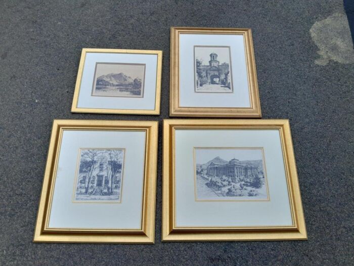 A 20th Century Set Of Four Cape Town Tinus De Jongh Engraving - Image 2