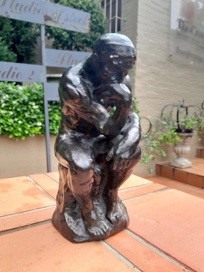 Metal Rodin The Thinker Figurine - Image 2