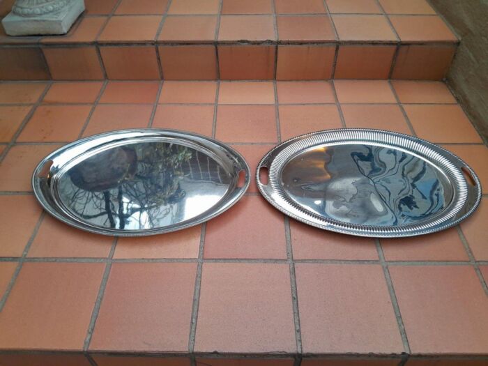 A 20th Century Set of Two Large Mappin and Webb Trays / Platters - Image 2