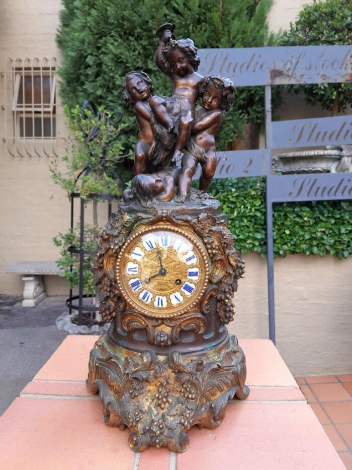 A 20th Century French Gilt Metal and Bronze Clock