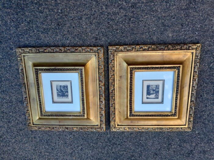 A Pair of Turner Wall Paris Scene in French Gilt Ornate Frames - Image 2