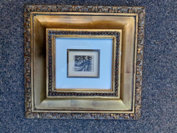 A Pair of Turner Wall Paris Scene in French Gilt Ornate Frames - Image 3