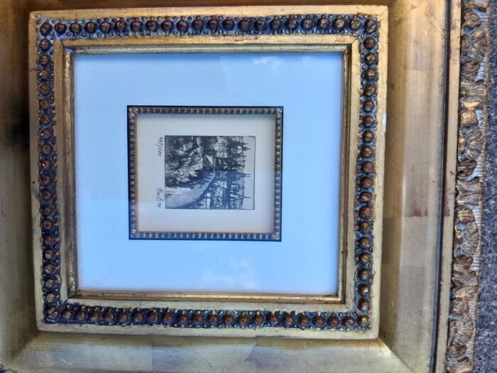 A Pair of Turner Wall Paris Scene in French Gilt Ornate Frames - Image 4