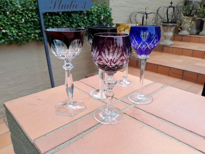 A Set of Five Crystal Harlequin Glasses - Image 3