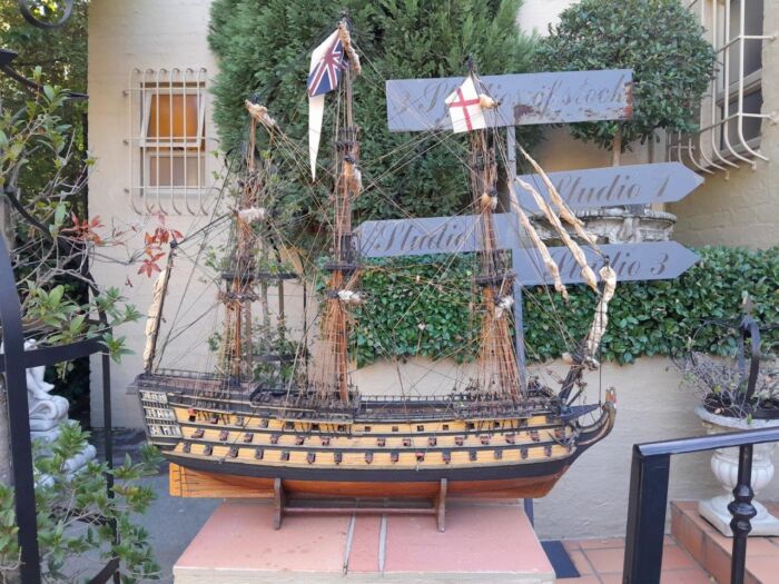 A 20TH Century Hand-made Wooden Model of HMS Victory