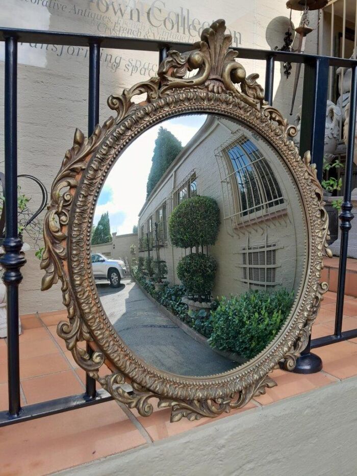 A 20th Century Giltwood Convex Mirror