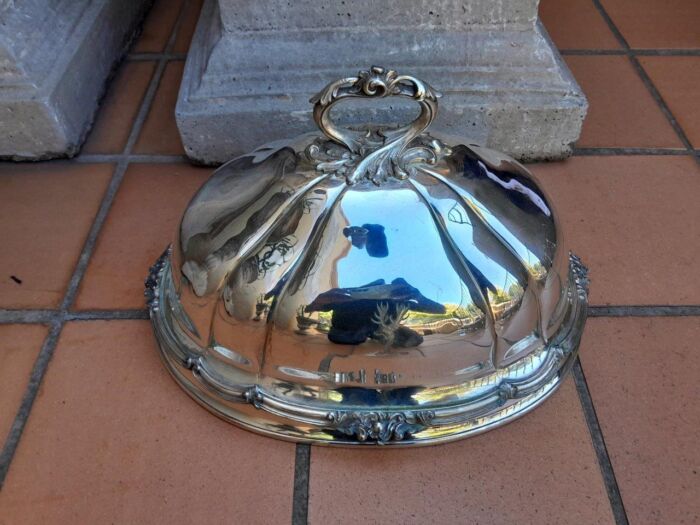 A 19th Century Old Sheffield Plate Food Dome With Crest - Image 3