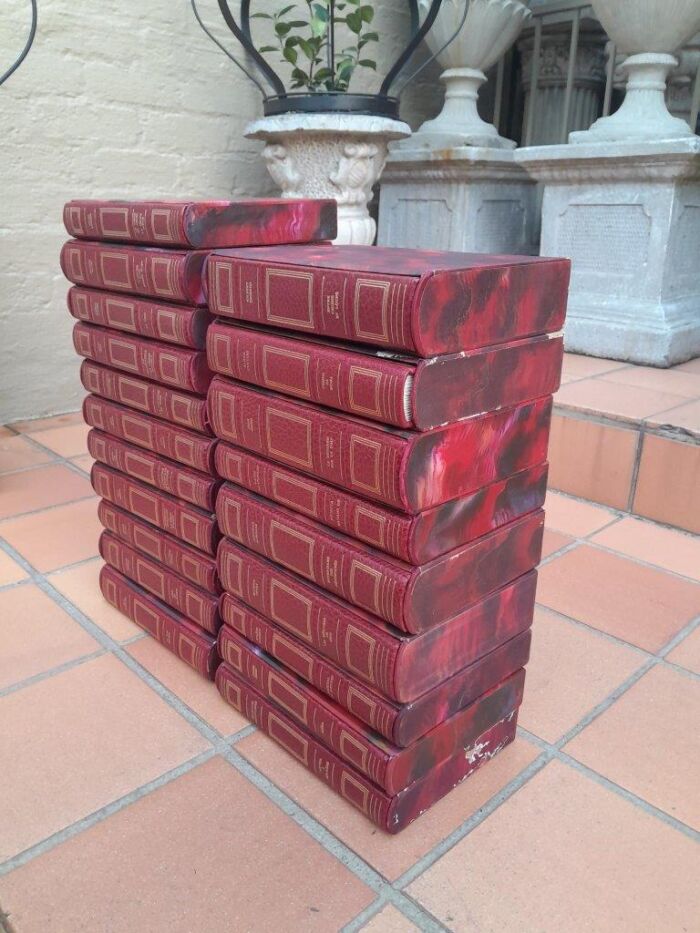 A 20th Century Collection Of Twenty French Books In Red Leather And Gilded (In Protective Sleeves) - Image 2