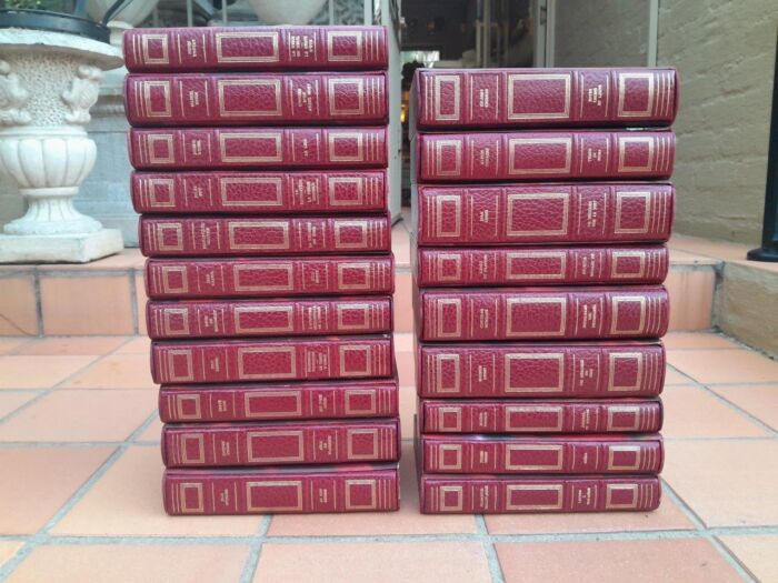 A 20th Century Collection Of Twenty French Books In Red Leather And Gilded (In Protective Sleeves) - Image 3