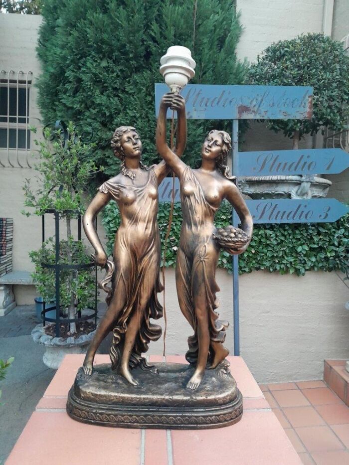 A 20th Century Gold Figural Lamp