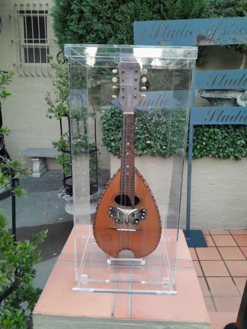 A 20TH Century Bouzouki in Perspex Display Box