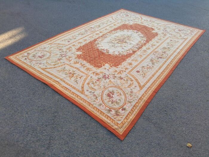 A French Style Aubusson Needlepoint Carpet / Rug - Image 4