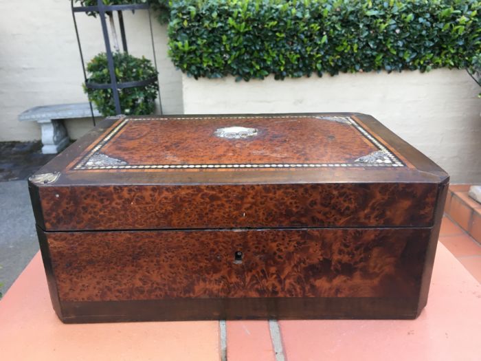 Mother of Pearl Burr Walnut Box