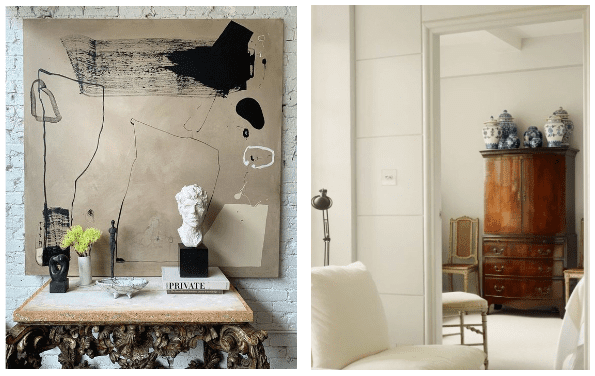 Adding antiques from historical periods to modern spaces